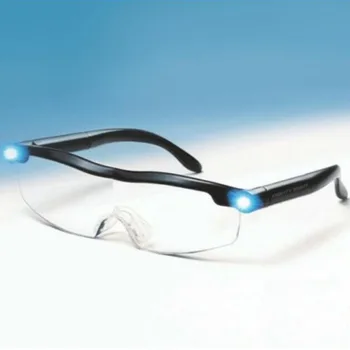 Diamond Maali Tikkimine LED valgus ja anti-sinine valgus, valgustus lugemise prillid USB laetav zoom lugemise prillid
