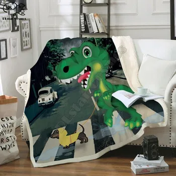 Dinosaurused Fliis Tekk 3D full trükitud Kantavad Tekk Täiskasvanud/lapsed Fliis Tekk tilk shippng stiilis-3
