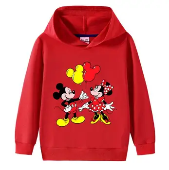 Disney Cartoon Lapsed Mickey Hupparit Poiss, Tüdruk, Minnie Mouse Vabaaja Dressipluus Pikkade varrukatega Pullover Särk Lapsed Tops