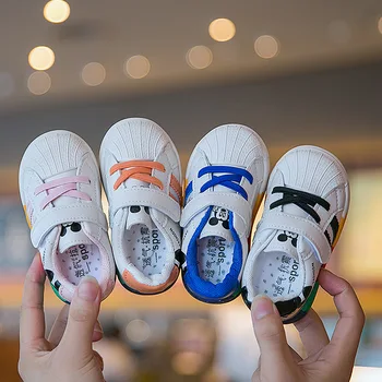 Disney kevadel ja sügisel uued beebi jalanõud poistele kets valged kingad lapsed tüdrukud vikerkaare alt baby pehme põhjaga vabaaja jalatsid