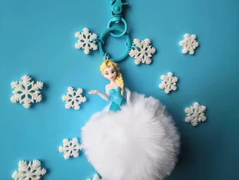 Disney Külmutatud võtmehoidja Kuninganna Aisa Uut Hairball Ripats Võtmehoidja Lumi Cartoon Princess Esitleb Ümber Animatsiooni Võtmerõngast