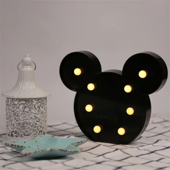Disney Miki Hiir Pea LED Lamp Modelleerimine Tuled Navidad Öö Valguses, Lapsed, Beebi Xmas Kingitus Lampara Kodu Kaunistamiseks Cartoon Lampe