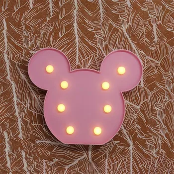 Disney Miki Hiir Pea LED Lamp Modelleerimine Tuled Navidad Öö Valguses, Lapsed, Beebi Xmas Kingitus Lampara Kodu Kaunistamiseks Cartoon Lampe