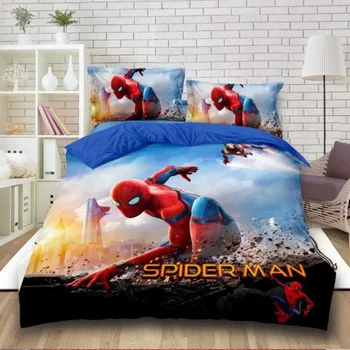 Disney Spiderman Voodipesu Komplekt Multikas Poiss Bedlinens 3D Single Twin Suletekk/Trööstija Katta Lapsed Teen Voodi 0.9 m/1m/1.2 m Voodi