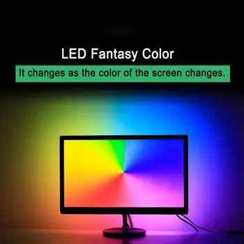DIY TV USB WS2812B LED Backlight Vöö Arvuti Ekraanil Fantaasia Dekoratiivne LED-Riba Valgustus