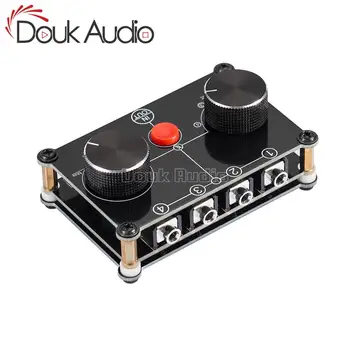 Douk Audio Väike Karu Mini 4-Port Stereo Käsitsi Lüliti Audio Jagamine 3,5 mm AUX-Kõlar Kõrvaklappide Vahetaja