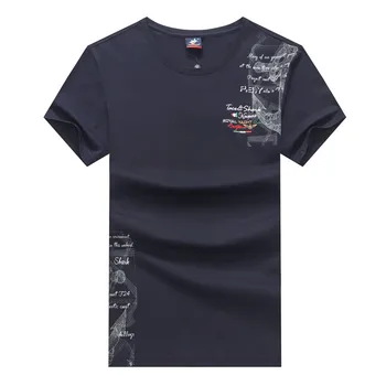Dropshipping suvel top Mees tshirt Brändi Tace & Shark Särgid Sõjalise Tume Sinine Kollane Valge 95% Puuvillased t-särgid meestele