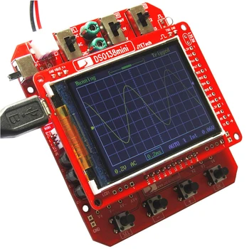 DSO138 Mini Digitaalne Pre-joodetud TFT LCD, Ostsilloskoop Kit DIY Praktilise Katse Elektroonilise Õppe Kaasaskantavate Juhul Analyzer