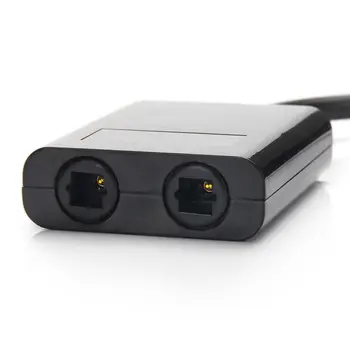 Dual Port Digitaalne Optiline Fiiberkaabel Audio Splitter Cable Adapter 1 Sisse 2 Välja