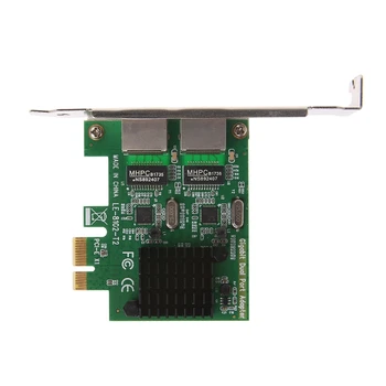 Dual-Port PCI-E X1, Gigabit Ethernet võrgukaart 10/100/1000Mbps Määr Adapter Sep-27A