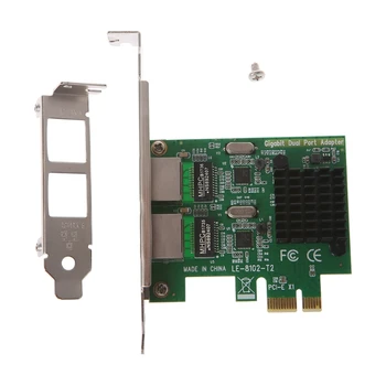 Dual-Port PCI-E X1, Gigabit Ethernet võrgukaart 10/100/1000Mbps Määr Adapter