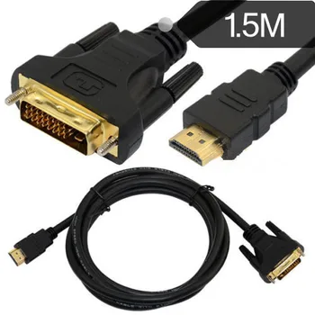 DVI 24+1pin Mees HDMI Mees Digitaalse Kaabel Põhjustada ARVUTI LCD HD TV kullatud 1,5 M