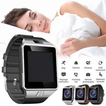 DZ09 Bluetooth smart watch IP68 veekindel puhkeoleku südame löögisageduse jälgimise tracker smart kella meeste ja naiste kell käepael