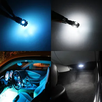 Edislight 8Pcs White Ice Blue LED Lambi Auto Pirnid Interjööri Pakett Komplekt 2007-2011 Toyota Yaris Kaart Dome numbrimärk Valgus