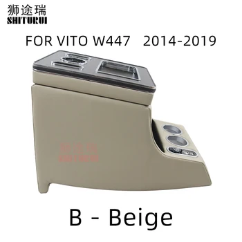 Eest Benz-Vito (W447)-2019 auto taga kastis traadita kiire laadimine mobiiltelefoni laadimine USB liides, sigaretisüütaja