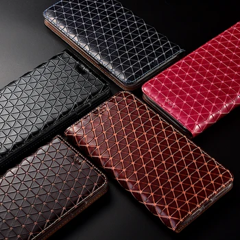 Ehtne Nahk Grid Case For Samsung Galaxy S6 S7 serv S8 S9 S10 S10e S11 S11e Lisa 8 9 10 Pluss Pro Lite rahakott luuk capa