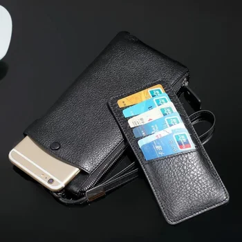 Ehtne nahk telefoni kott iphone 11 Pro Max XS Max XR rahakoti käekotti style Universal 1.0