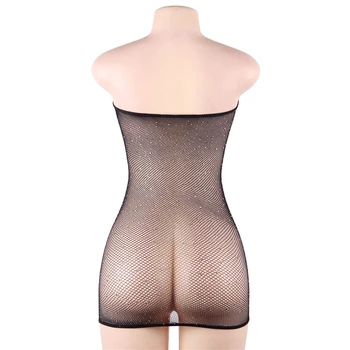 Eksootiline Kleidid Maha Õla Võrk Võre Pesu Kleit Khaki Must Teemant Seksikas Erootiline Kostüüm Naistel Sexi Sleepwear HW3445