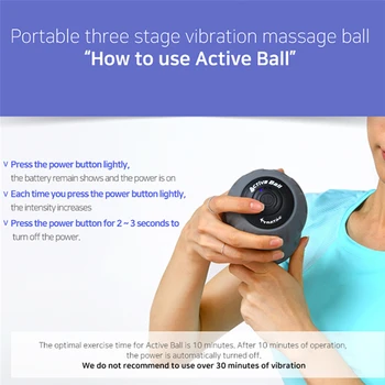 Elektriline Roller Ball Kõrge Intensiivsusega Vibreeriv Peaunt Massaaž Palli Senoeory Lihaste Vibratsiooni Massager Jooga Fitness Seadmed
