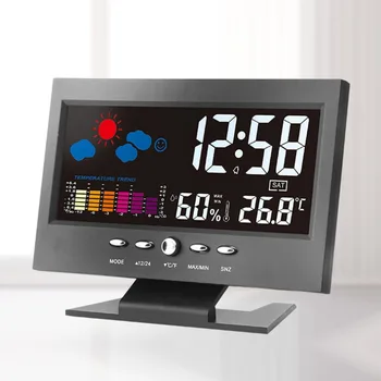 Elektrooniline Digitaalne LCD Temperatuur Niiskus Jälgida Kell Termomeeter Hygrometer Elektroonilised Sise-Kodu Ilmateade Kell