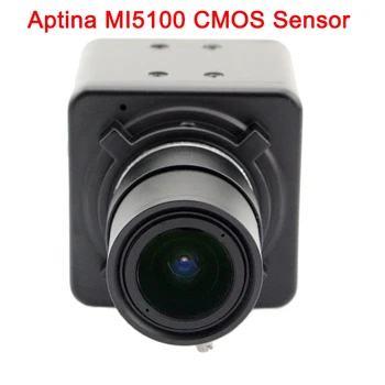 ELP 5MP Aptina MI5100 Värvi CMOS-Andur kõrge frame rate 30fps@1080P USB-Kaamera koos 5-50mm varifocal Objektiiv