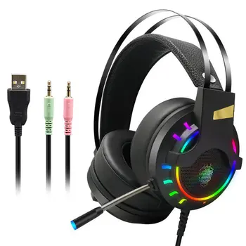 Elukutse Gaming Headset Sügav Bass Mäng Kõrvaklapid Mikrofoniga Arvuti Gamer 3.5/7.1 Channel USB