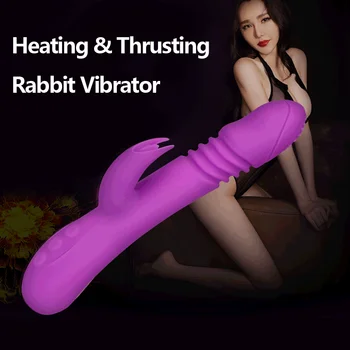Erootiline Kütte Vajutame Küülik Veekindel Vibraator Pöörlevate Dildo Vibraator G-Spot Kliitori Stimulaator Täiskasvanud Sugu Mänguasjad Naine