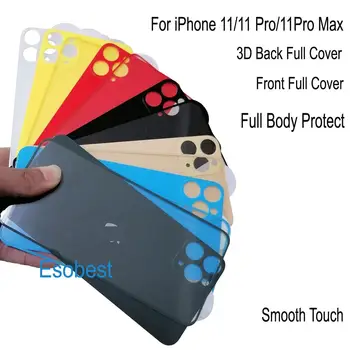 Eso Uus täielikult keha klaas iphone11 pro max 3D-tagasi klaas ekraani kaitsekile iphone 11 esi ja tagumine kile, kaamera kate