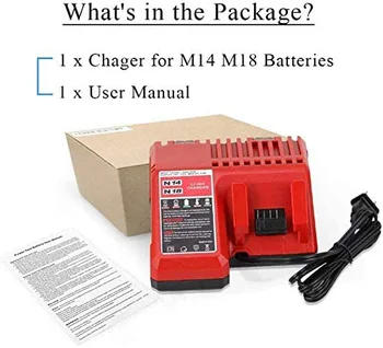 Eu/US/AU/RU Plug 18V elektritööriistade Liitium Aku Laadija Asendamine Milwaukee M18 Laadija