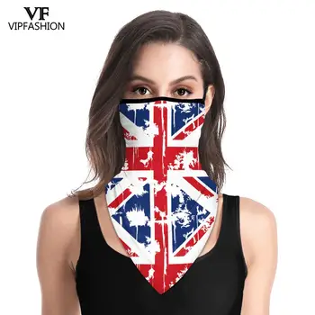 Facemask Sall prantsuse-saksa-Ameerika-Briti Lipu Print Anti-UV Väljas Balaclava Sall Telkimine Neckerchief Kolmnurk Sallid