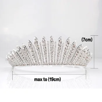 Fantastiline iludusvõistlus Miss Tiara Crown Selge Kristallid Brides Peapael Juuksed Tarvik Pulm Prom Pool Kostüümid 318g