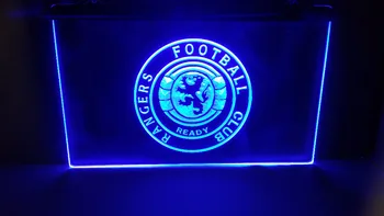 Fby07 Glasgow Rangers Šotimaa Klubi Jalgpall Sport FC Neoon Led Märk Kingitus home decor käsitöö