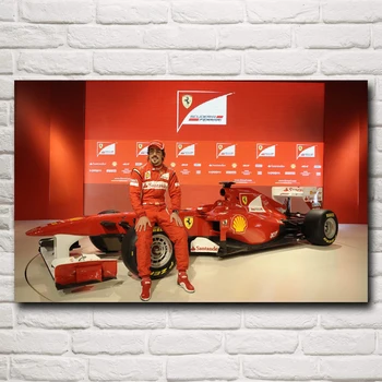 Fernando Alonso Hispaania F1 World Championship Home Decor Pilte Siidist Kangast Plakat 12x19 15x24 19x30 22x35 Tolline Tasuta Shipping