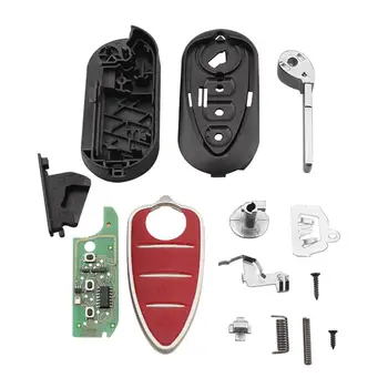 Flip Remote Key 433Mhz ID46/PCF7946 Kiip 3 nuppu Serveri võti Alfa Romeo jaoks Giulietta 2010 Auto võtmed