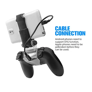 FONKEN Mobiiltelefon Omanik PS4 Mäng Töötleja Gamepad Telefoni Hoidiku Klamber Klamber Mount PlayStation Seista PS 4 Käevõru Seista