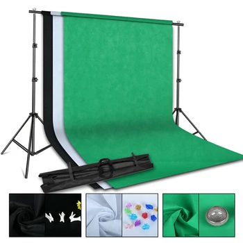 Foto Stuudio LED Softbox Valgustus Kit Buum käe Taust Tuge Seista 3 Värvi Roheline Taustaks Fotograafia ja Video Pildistamine