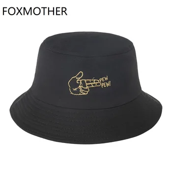 FOXMOTHER Uus Hip-Hop Gorras Casquette Must Valge Oranž Žest Pew Pew Tikandid Kopp Müts Mehed Naised Gorro