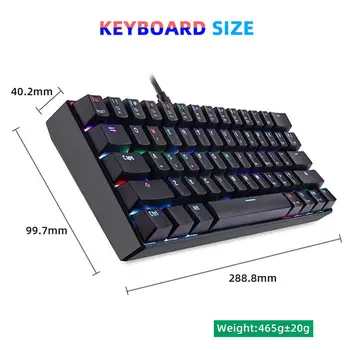 Gaming Klaviatuuri vene Mehaaniline Keyyboards Sinine Punane lüliti 60% suuruse mini 61 Klahvi, RGB Taustvalgus Gamer Arvuti hispaania CK61