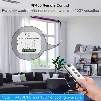 GERMA WiFi RF Smart Kardin Moodul Lüliti Elektriline Roller Shutter Mootor Tuya Wire Remote Control Töö Alexa Google Kodu