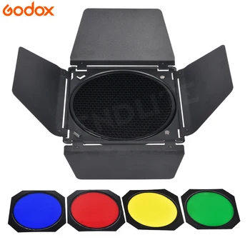 Godox BD-04 Bowen Mount Ait Ukse Kärgstruktuuri Grid + 4 Värvi filter Komplektid SK400ii DE400 DE300 QS400 QS60 Studio Flash