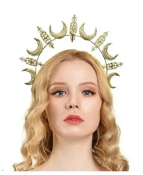 Gooti Naiste Risti Peapael Festival Halo Crown Neitsi Maarja Kostüüm Headpiece