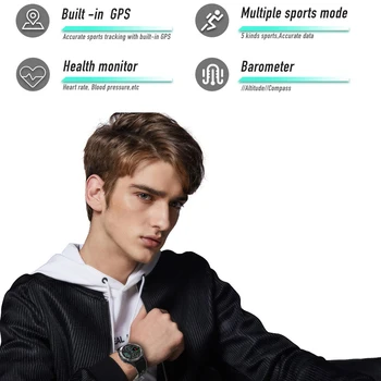 GPS Smart Watch Mehed Kompass Kõrgus Bluetooth Kõne FitnessTracker SmartWatch IP67, Veekindel Multiple Sport-Režiimis Vaadata