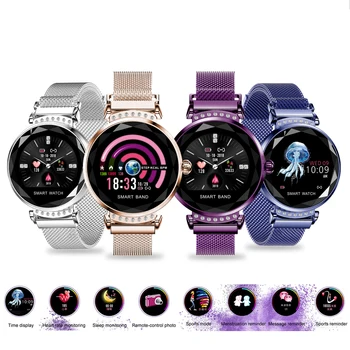 H2 Luxury Smart Watch Naiste Veekindel Daamid mood Smartwatch Südame Löögisageduse Fitness Tracker Android ja IOS Telefoni PK B80 H1 H8