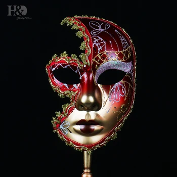 H&D Veneetsia Paari Naiste ja Meeste Mask Elegantne Veneetsia Karnevali Mask Kinni Mood Masquerade Palli Maskid Erilisi Kingitusi