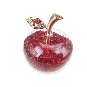 Hbl 60mm 1 tk Punane Kristall Klaas Apple Figuriin Paberivajutis, mille Täitmine Kive Home Decor Jõulud Teenetemärgi