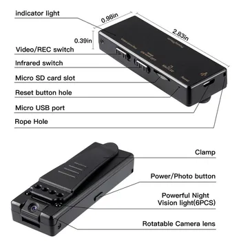 HD 1080P A7 Pen Mini Kaamera liikumist tuvastada Hääl, heli, dv dvr Recorder Infrapuna Öise Nägemise Dictaphone Clip Väike tollimaksu Cam pk a3