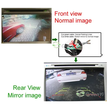 HD 3 Klaasi Lens Rotatsiooni Parkimine Kaamera Esiküljel tahavaate Kaamera LCD TFT Parkimine Monitor Saab Muuta Parkimine Rida