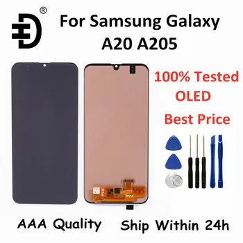 HD OLED LCDFor Samsung Galaxy A20 A205 SM-A205F A205FN LCD Ekraan, Touch Panel Digitizer SAMSUNG SM-A205GN A205YN LCD Ekraan