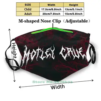 Heavy Metal Mood Suu Maskid Filter Täiskasvanud Lapsed Näo Maski Liiga Noor, Et Armuda Nikki Sixx Lee Mick Neil Heavy Metal