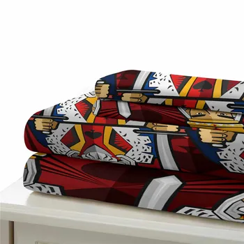 HELENGILI 3D-Voodipesu Komplekti mängukaarte Prindi tekikott Set Bedclothes koos Padjapüür Voodi Komplekt kodutekstiilid #PK38